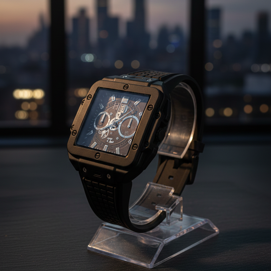 HB Watch Dentis Robert Belt Providing Durable Quality Stylish Appearance And Everyday Timekeeping Support - Black