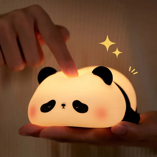Cute Panda Night Light Silicone Soft Lamp Portable And Child Safe Bedside Light Reliable Performance And Everyday Lighting Support