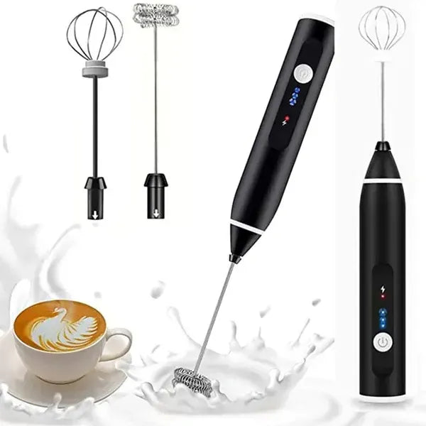 2-in-1 Rechargeable Coffee Beater – Smooth Mixing, Easy to Use, Compact & Comfortable Grip