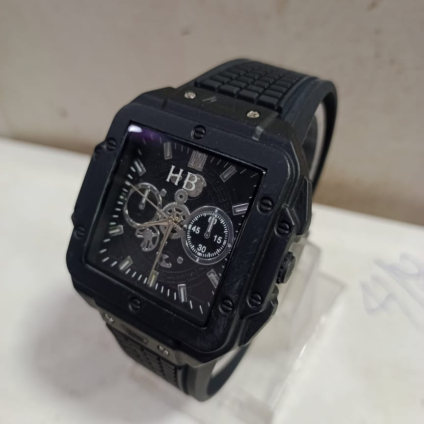 HB Watch Dentis Robert Belt Providing Durable Quality Stylish Appearance And Everyday Timekeeping Support - Black