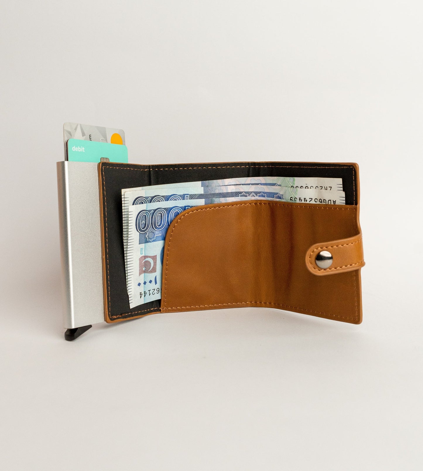 PU Leather Wallet & Pop up card holder
