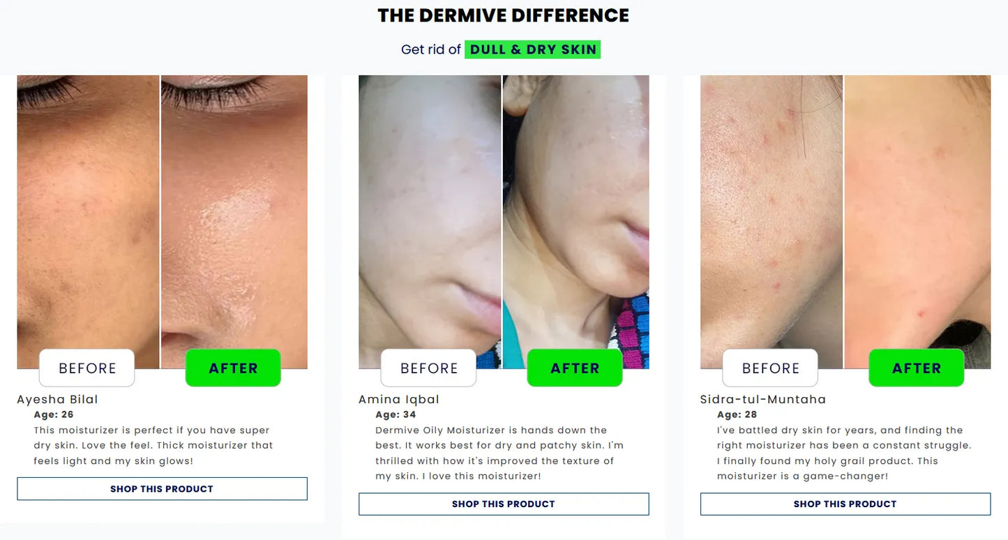 Jenpharm - Dermive Oil Free Moisturizer - 100ml | For Men & Women