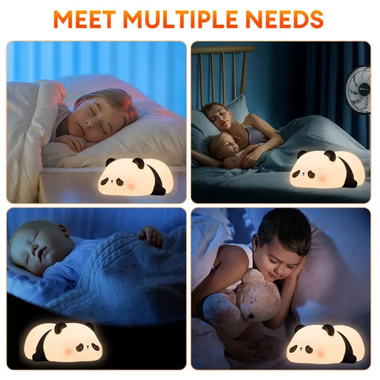 Cute Panda Night Light Silicone Soft Lamp Portable And Child Safe Bedside Light Reliable Performance And Everyday Lighting Support