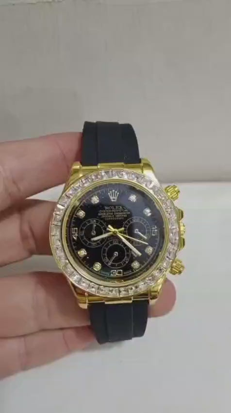 Rolex Ladies Watch | Fancy Dial | Rubber Belt | Elegant Design | Durable & Stylish